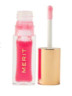 MERIT Shade Slick Hydrating Tinted Lip Oil in Les Deux - NIB $24 MSRP